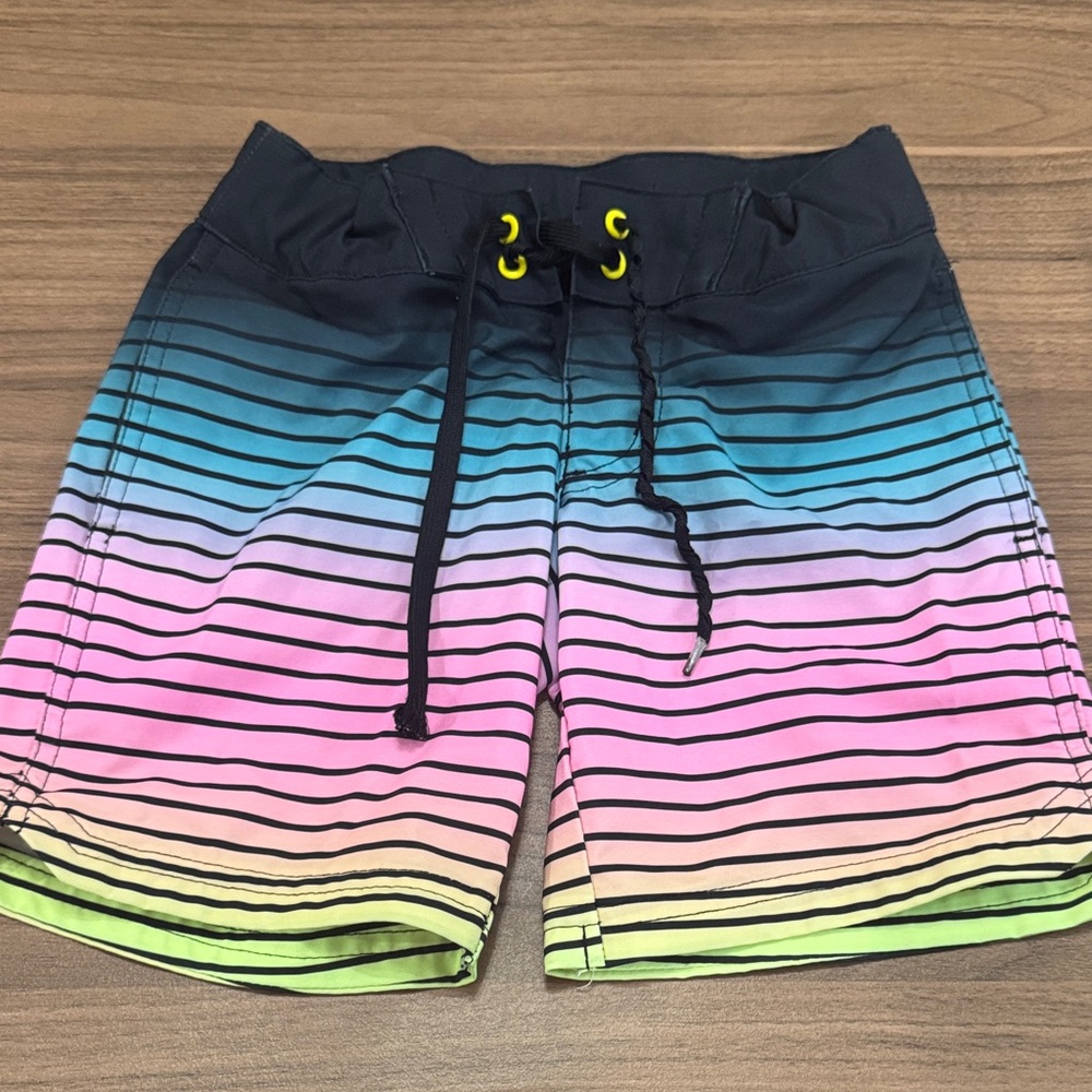 art class Kids Swim Trunks - Multicolor Stripes